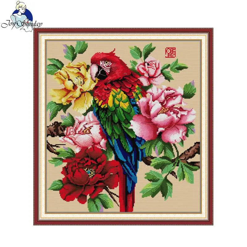 Embroidery Meaning - Joy Sunday Красивый попугай узор печати