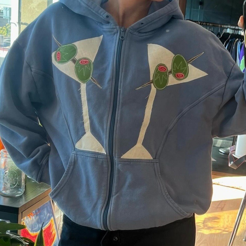 Embroidery Jersey - Бейсбольный трикотаж, свободная короткая куртка, внешняя