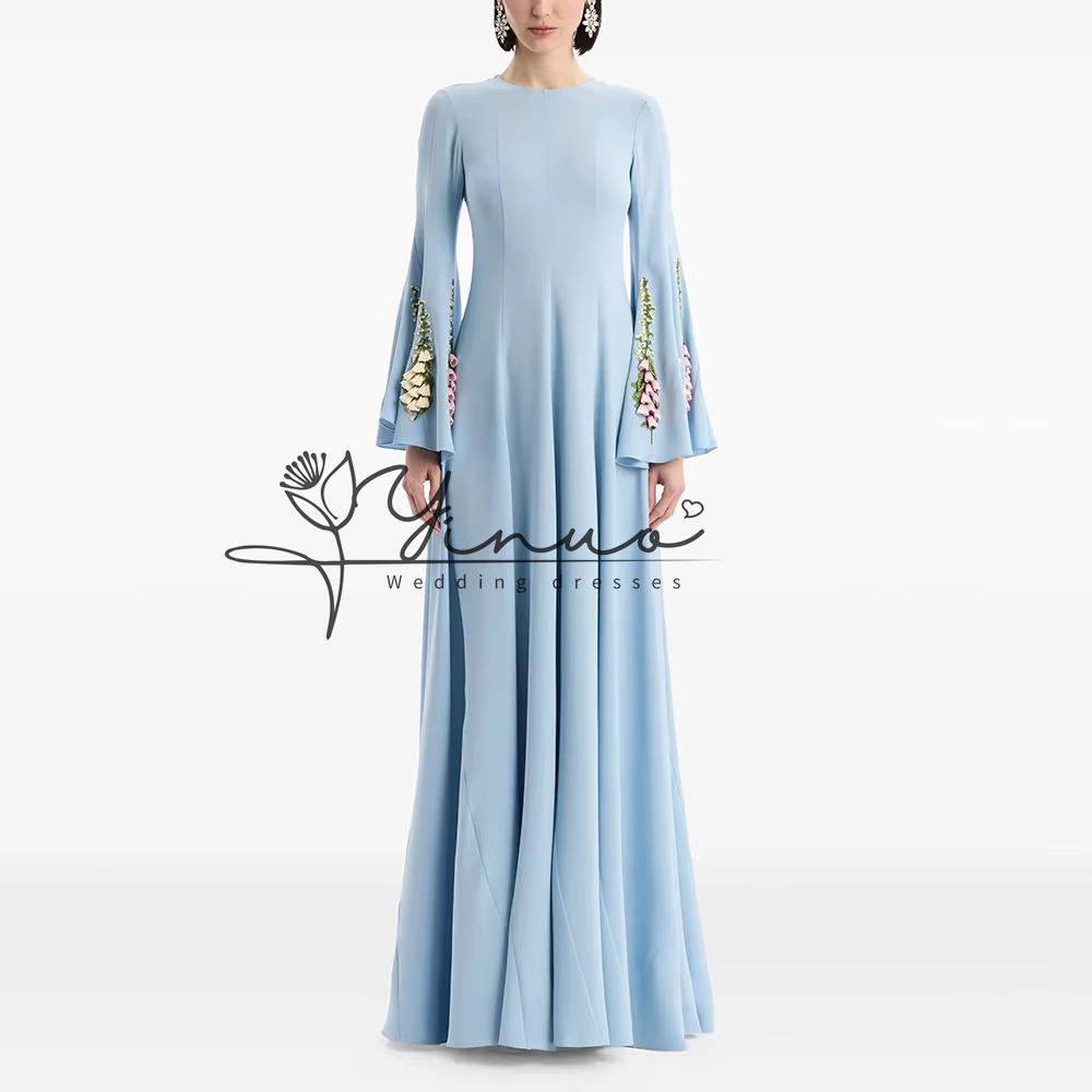 Embroidery Jersey - Индивидуальное женское вечернее платье макси 2026