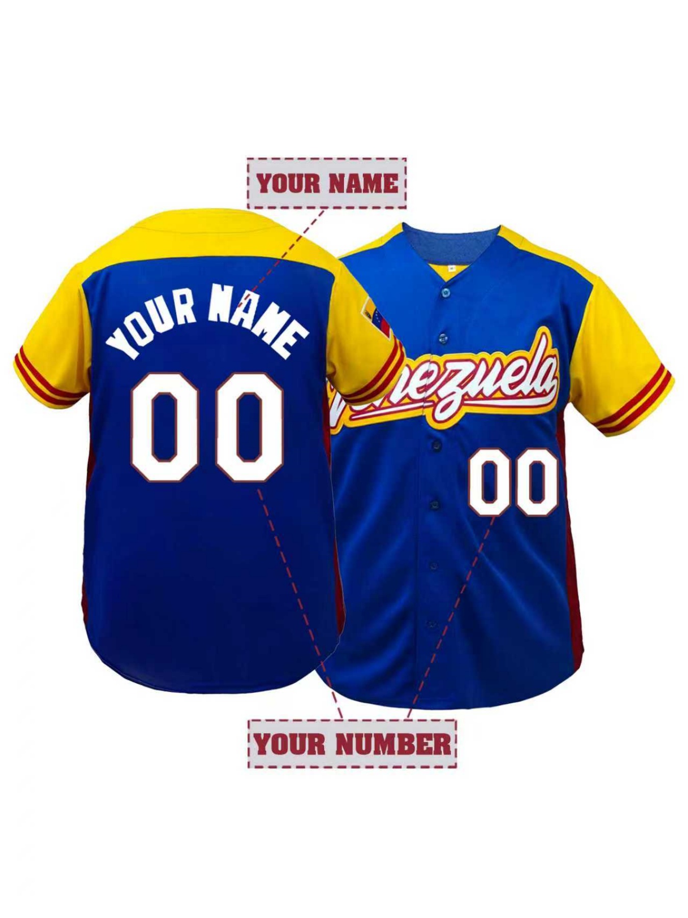 Embroidery Jersey - Мужская персонализированная бейсбольная футболка, с вышивкой