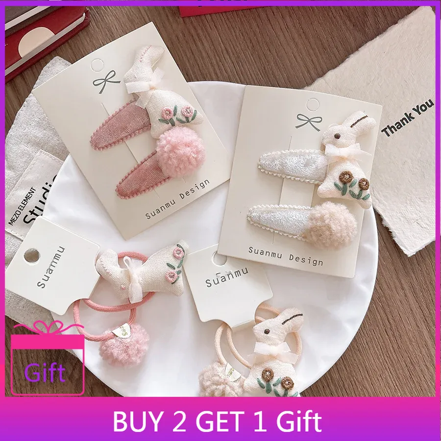 Embroidery Rabbit - Осень Зима Сладкая 3D Вышивка Милый