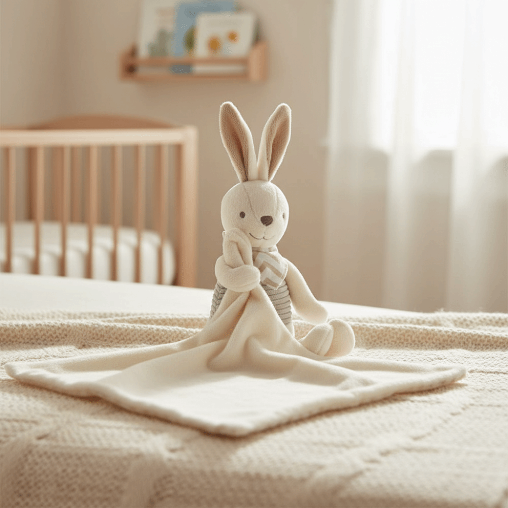 Embroidery Rabbit - Квадратное одеяло-комфортер для малышей в форме