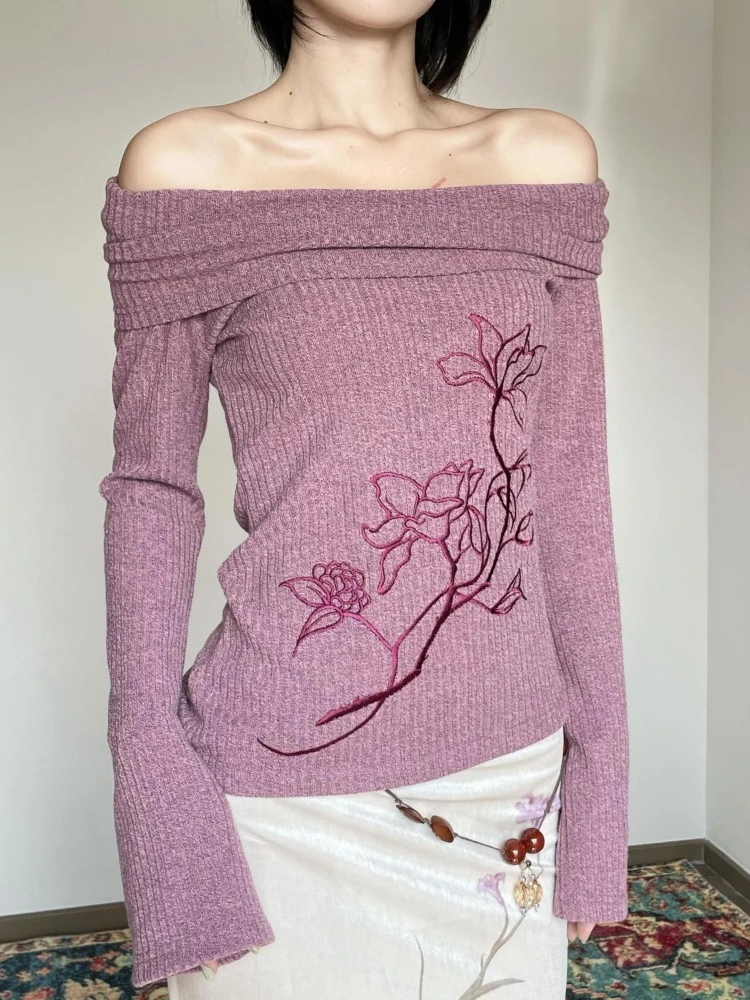 Фиолетовые женские свитера с ц – обзор и цена Embroidery Thread Yarn