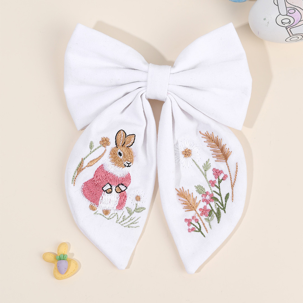 Заколка для волос с бантом и в – обзор и цена Embroidery Rabbit