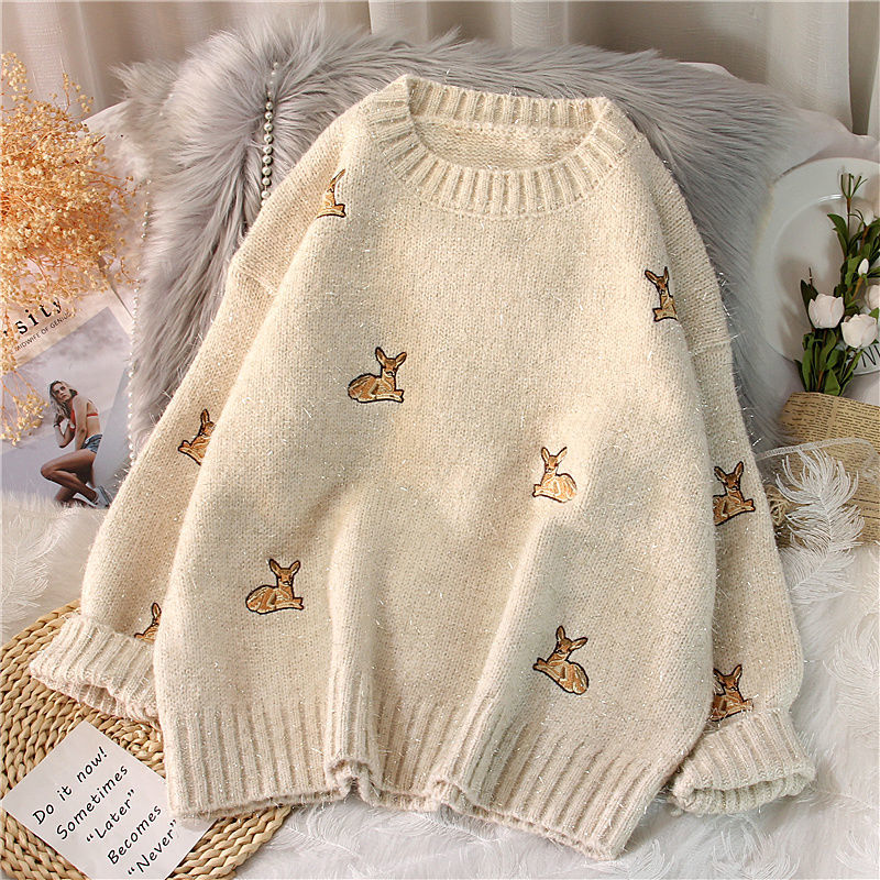 Новый женский свитер в стиле K – обзор и цена Embroidery Thread Yarn