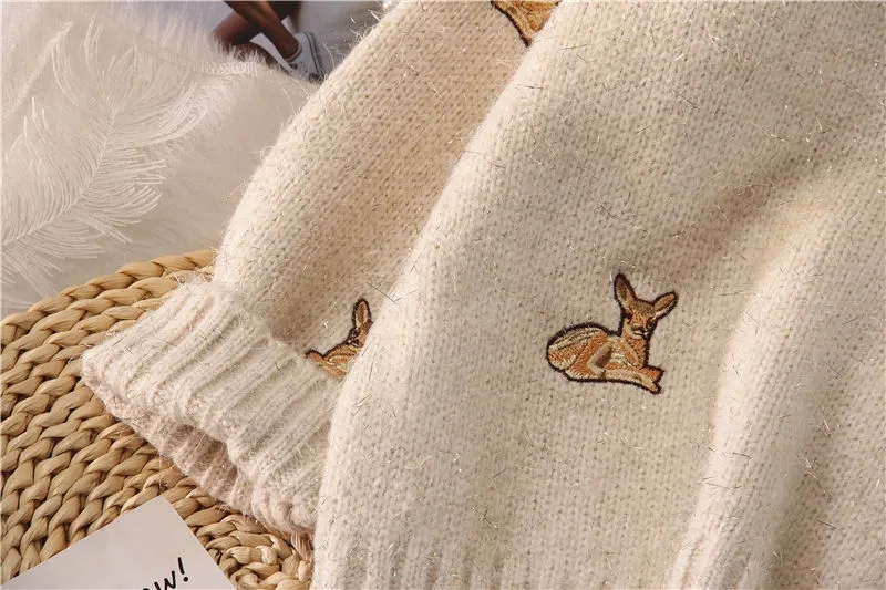 Новый женский свитер в стиле K – обзор и цена Embroidery Thread Yarn