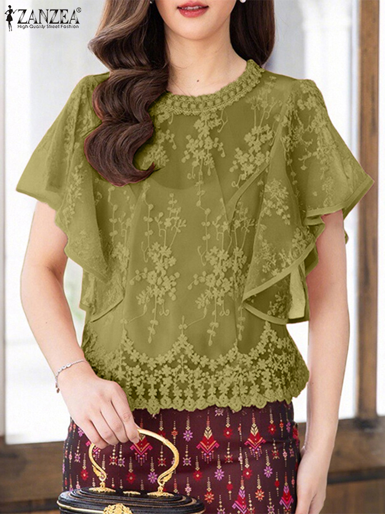 ZANZEA женская блузка с вышивк – обзор и цена Embroidery Jersey