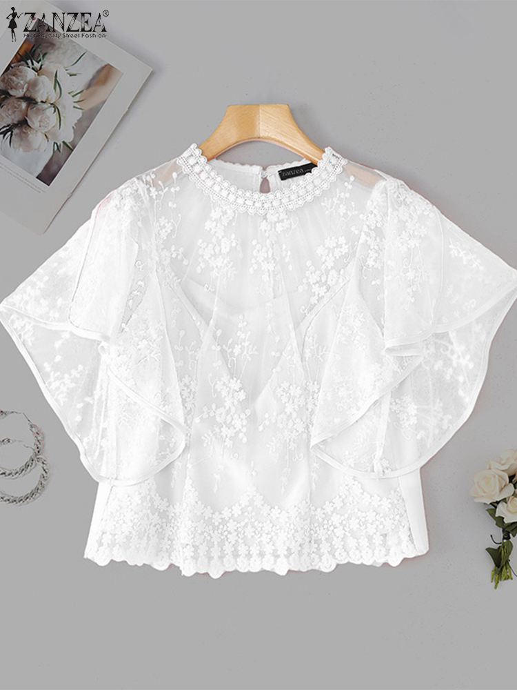 ZANZEA женская блузка с вышивк – обзор и цена Embroidery Jersey
