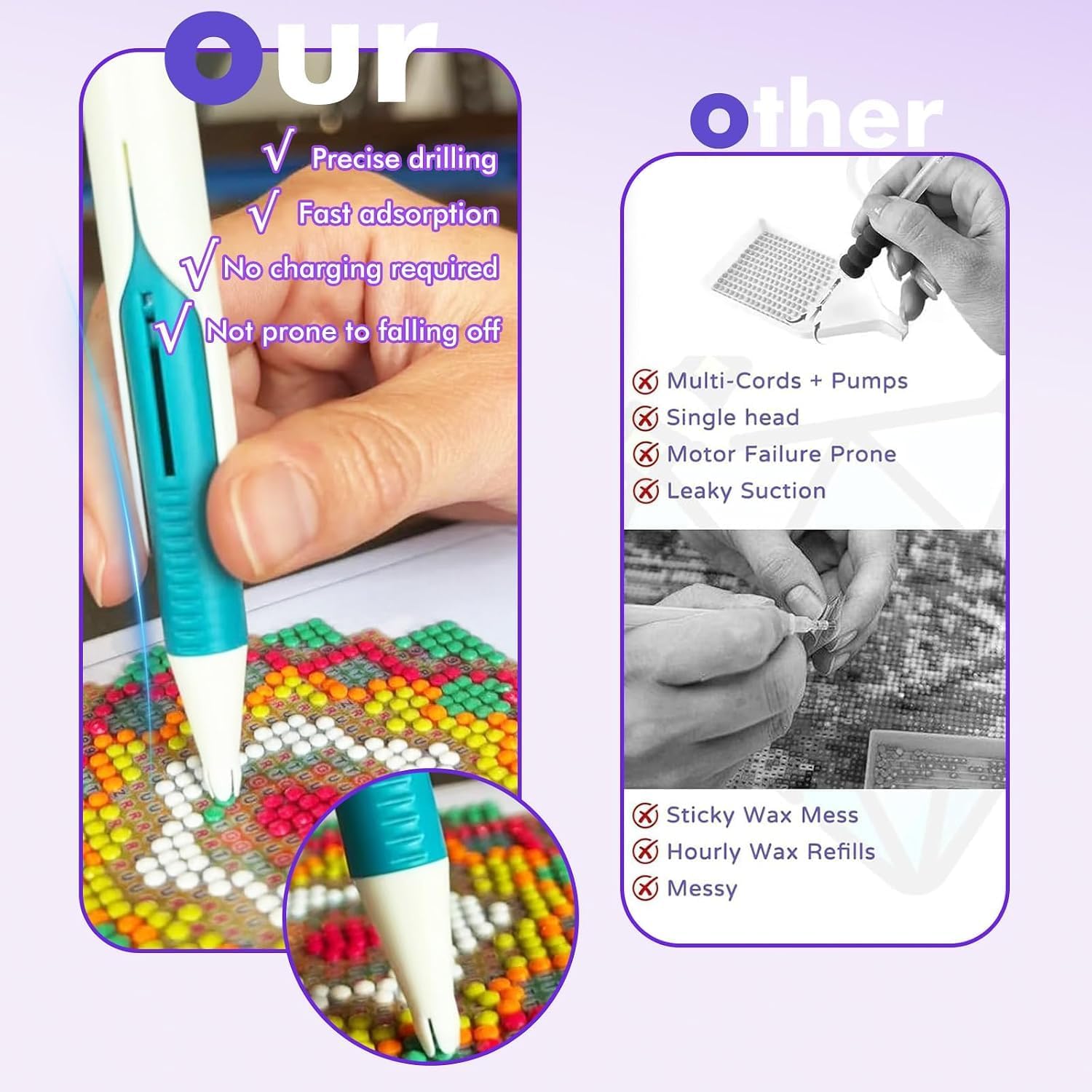Автоматическая ручка для алмаз – обзор и цена Embroidery Needle Pen